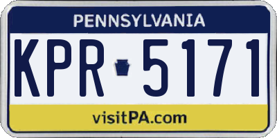 PA license plate KPR5171