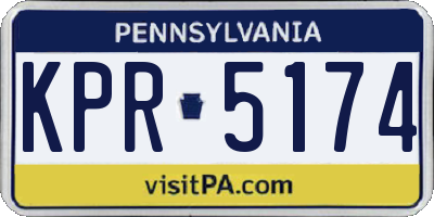PA license plate KPR5174