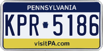 PA license plate KPR5186