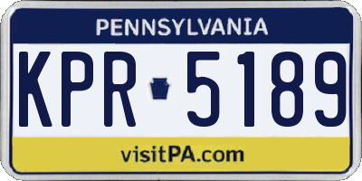PA license plate KPR5189