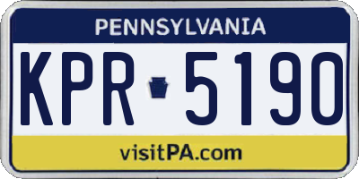PA license plate KPR5190