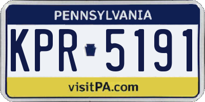 PA license plate KPR5191