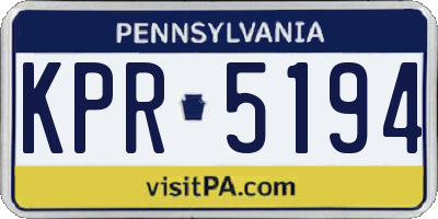 PA license plate KPR5194