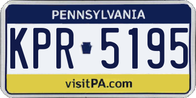 PA license plate KPR5195