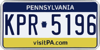 PA license plate KPR5196