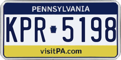 PA license plate KPR5198