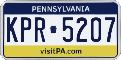 PA license plate KPR5207