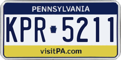 PA license plate KPR5211