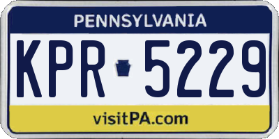 PA license plate KPR5229