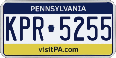 PA license plate KPR5255