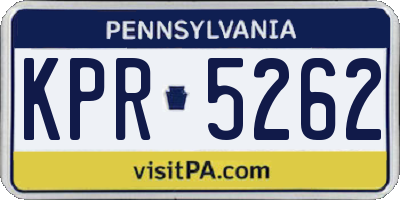 PA license plate KPR5262