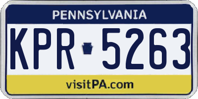 PA license plate KPR5263