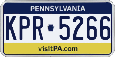 PA license plate KPR5266