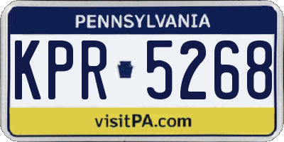 PA license plate KPR5268