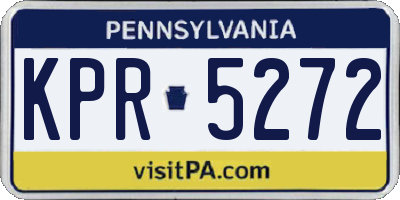 PA license plate KPR5272