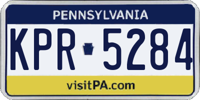 PA license plate KPR5284