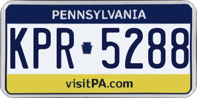 PA license plate KPR5288