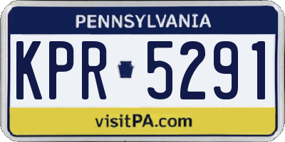 PA license plate KPR5291