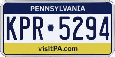 PA license plate KPR5294