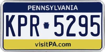 PA license plate KPR5295