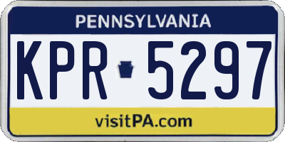 PA license plate KPR5297