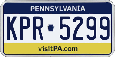 PA license plate KPR5299