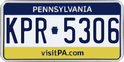 PA license plate KPR5306