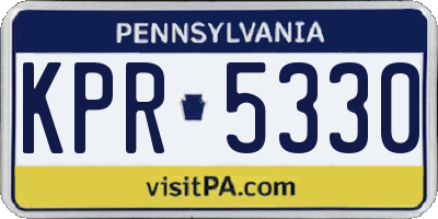 PA license plate KPR5330