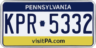 PA license plate KPR5332