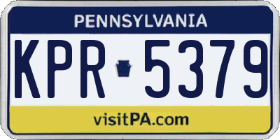 PA license plate KPR5379