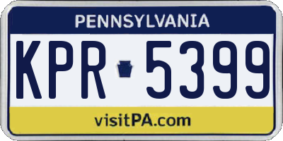 PA license plate KPR5399