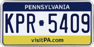PA license plate KPR5409