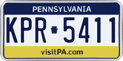 PA license plate KPR5411