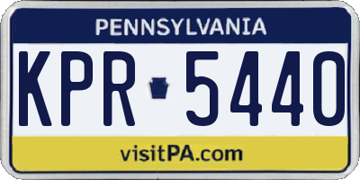 PA license plate KPR5440