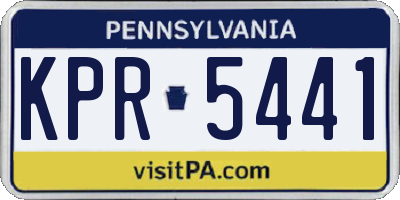 PA license plate KPR5441