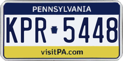 PA license plate KPR5448