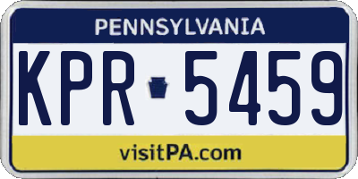 PA license plate KPR5459