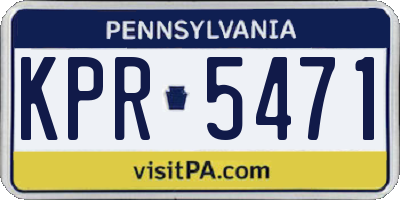 PA license plate KPR5471