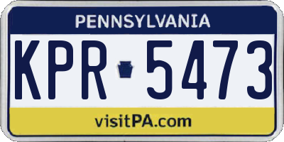 PA license plate KPR5473