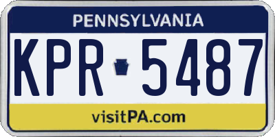 PA license plate KPR5487