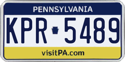 PA license plate KPR5489