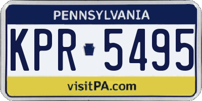 PA license plate KPR5495