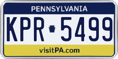 PA license plate KPR5499