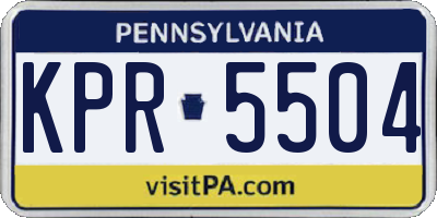 PA license plate KPR5504