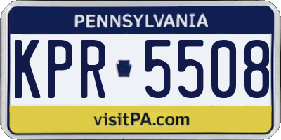 PA license plate KPR5508