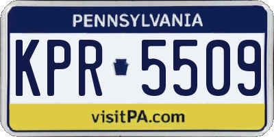 PA license plate KPR5509