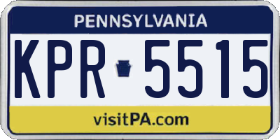 PA license plate KPR5515