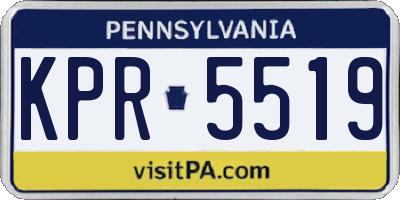 PA license plate KPR5519