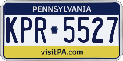 PA license plate KPR5527