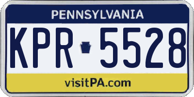 PA license plate KPR5528